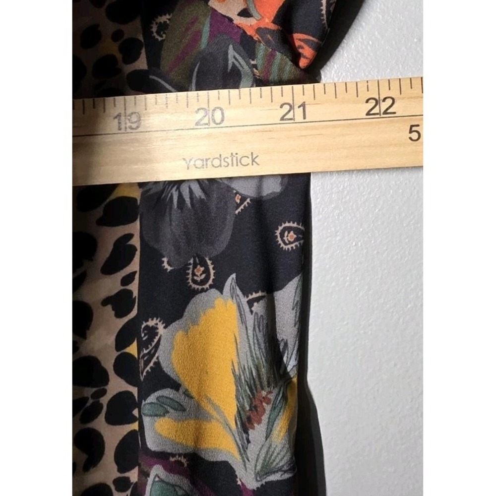 NWT Philosophy Women's Size Medium Floral Print Short Sleeve Blouse - Picture 5 of 7